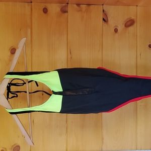 NWOT Ali Express color block high cut one piece.  Size Medium